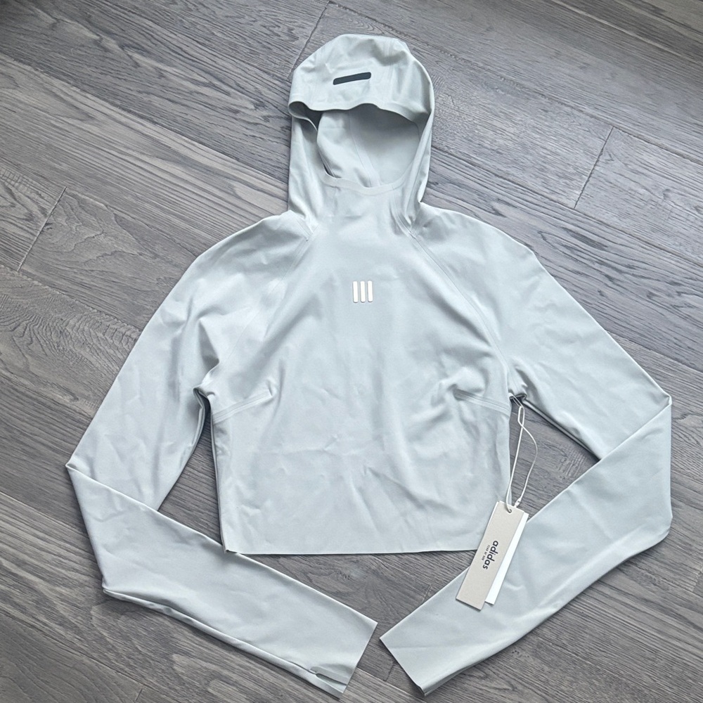 ADIDAS X FEAR OF GOD | Athletics Base Layer Crop Scuba Hoody in Sesame Sz Medium - Picture 2 of 14